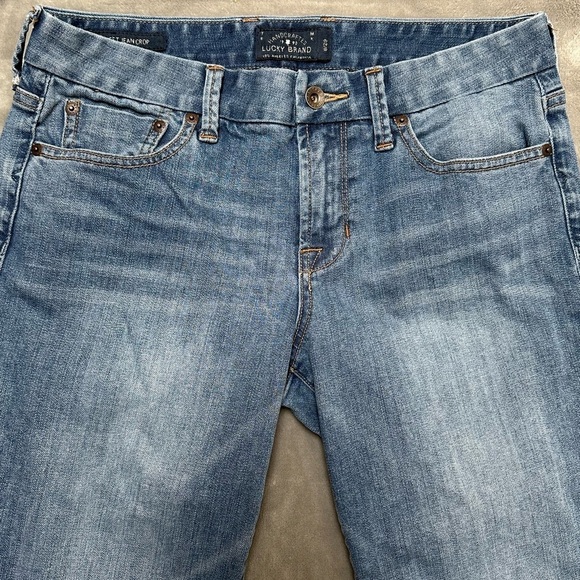 Lucky Brand Sweet Jean Crop Selvedge Seam Size 8/29 Decorative Rear Pockets - Picture 7 of 13